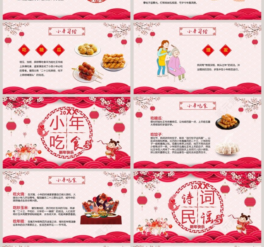 欢度小年由来习俗传说PPT第4张
