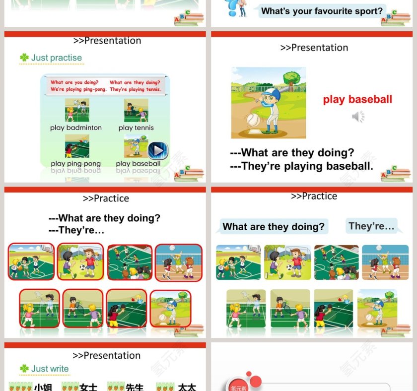 Unit 6 Were watching the games - 节假日行业PPT模板第2张