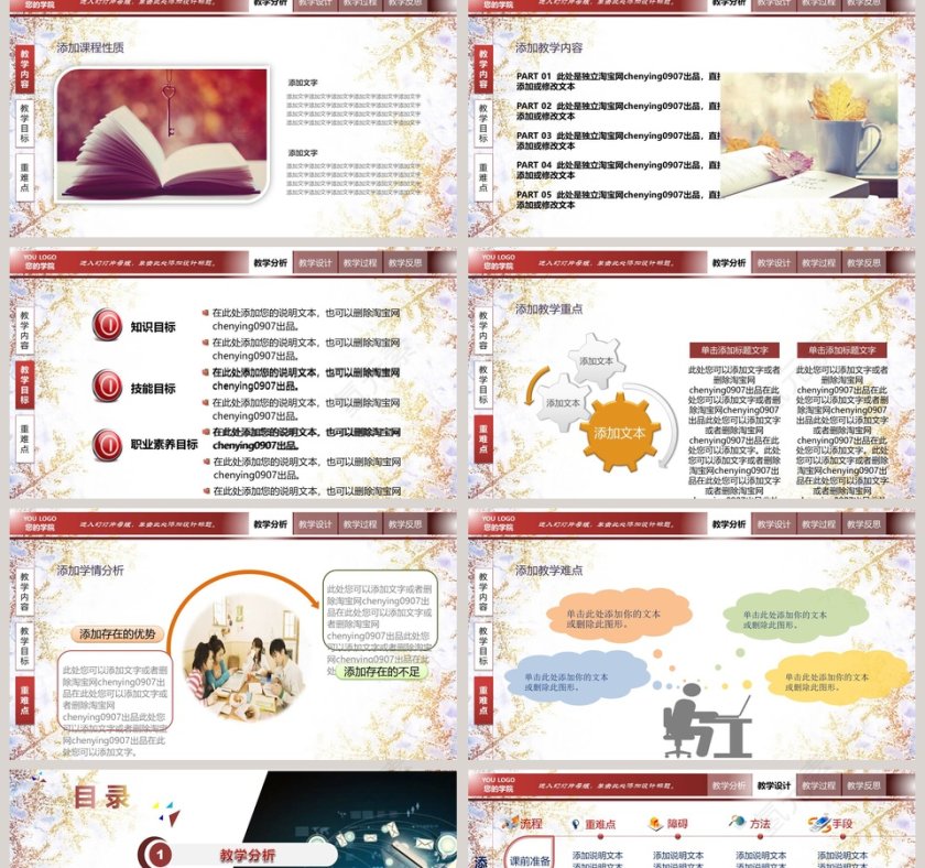 红色简约清新信息化教学设计模板第2张