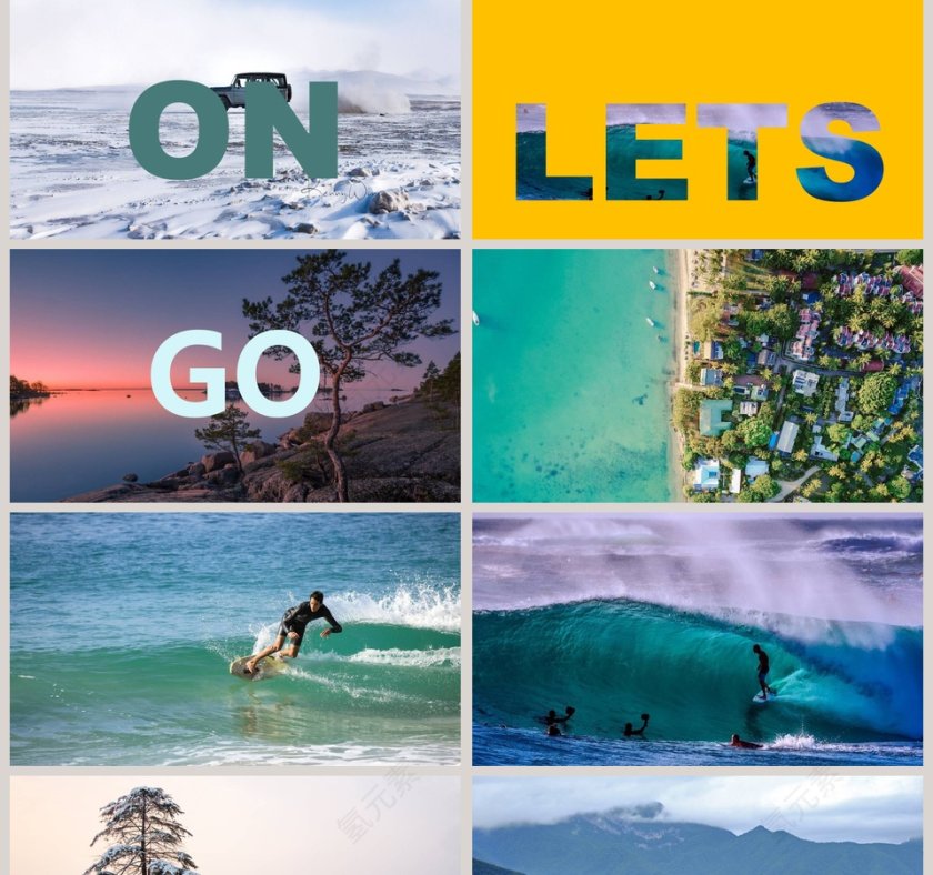  小清新旅游相册PPT模板 第2张