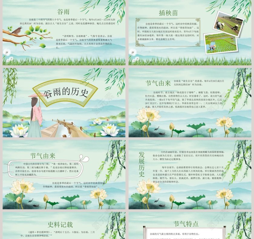 二十四节气谷雨ppt第2张