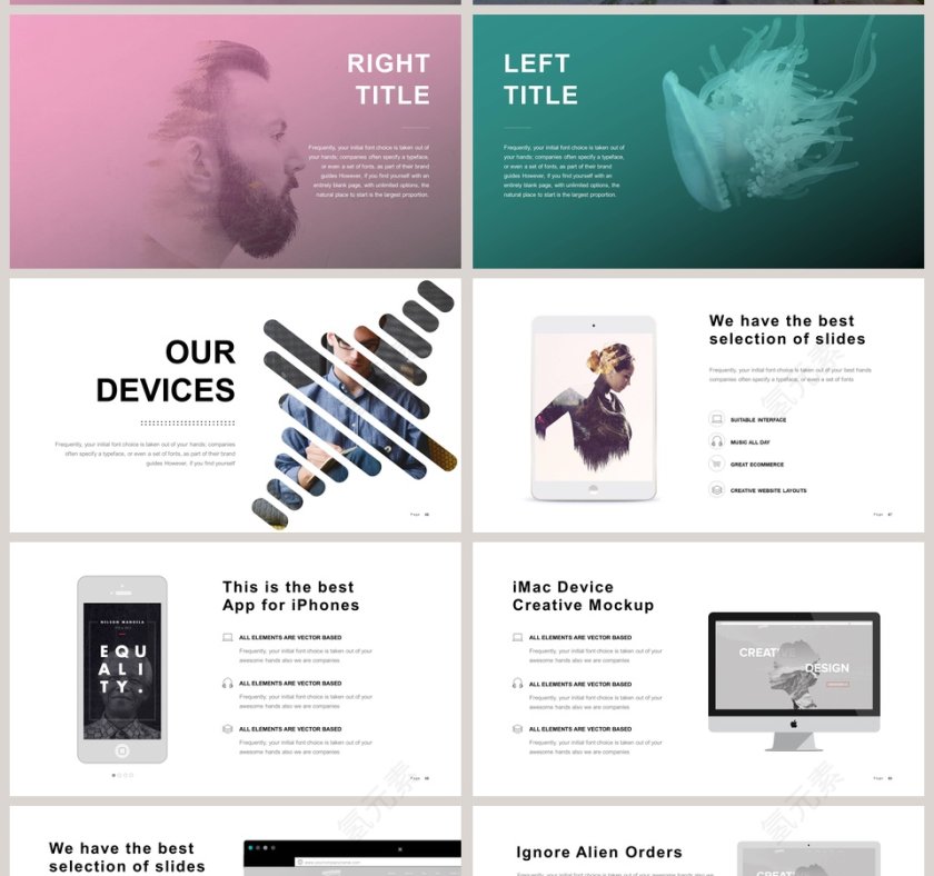 欧美极简PPT商务汇报产品推介通用ppt模板第11张