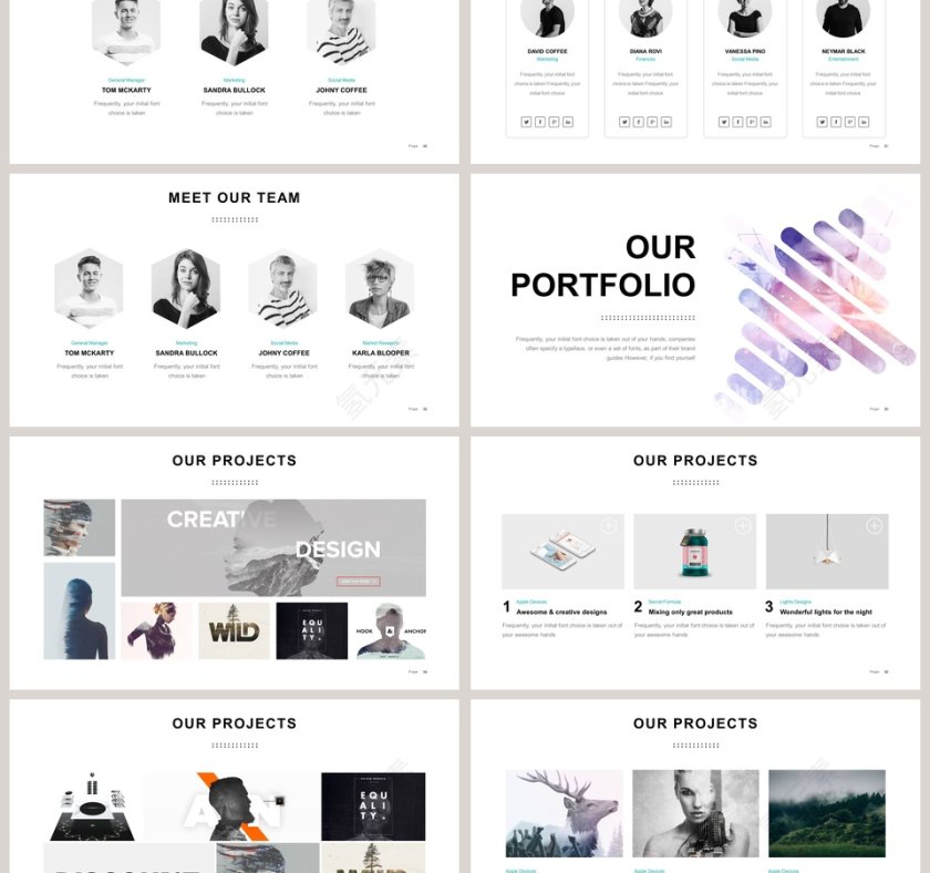 欧美极简PPT商务汇报产品推介通用ppt模板第6张