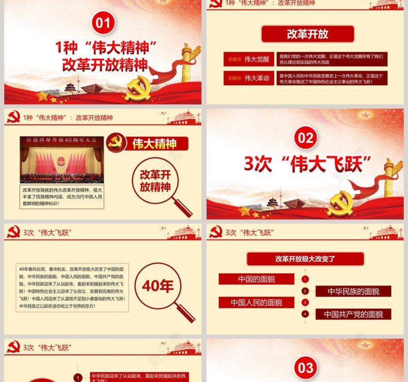 庆祝改革开放40周年大会PPT习近平重要讲话学习解读第2张