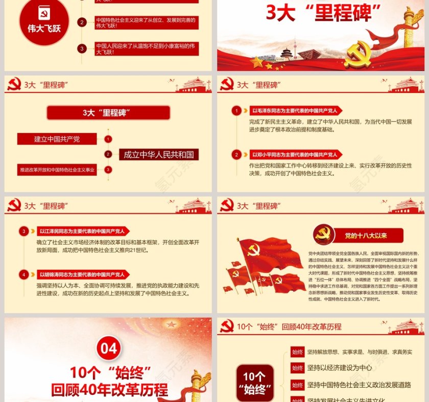 庆祝改革开放40周年大会PPT习近平重要讲话学习解读第3张