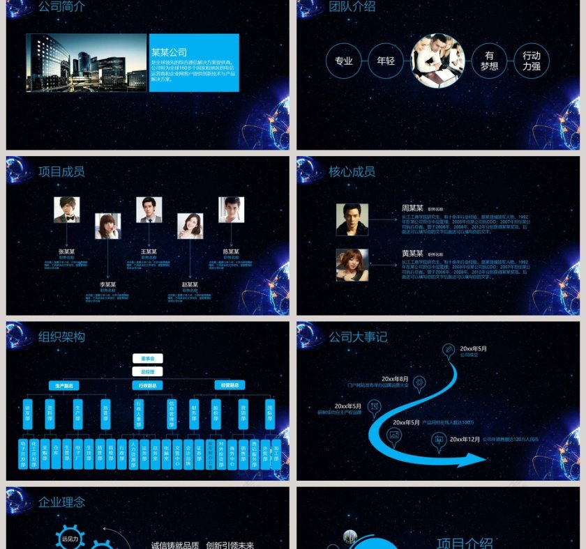 黑色大气科技风商业计划书ppt第2张