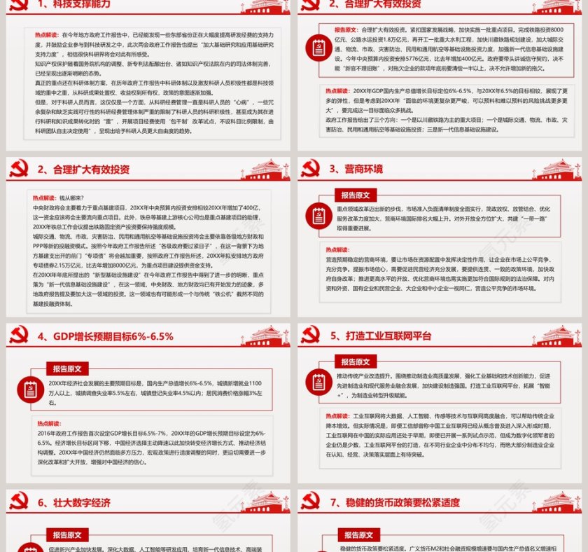 政府工作报告42个亮点模板第2张