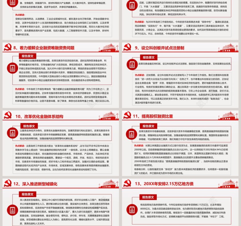 政府工作报告42个亮点模板第3张