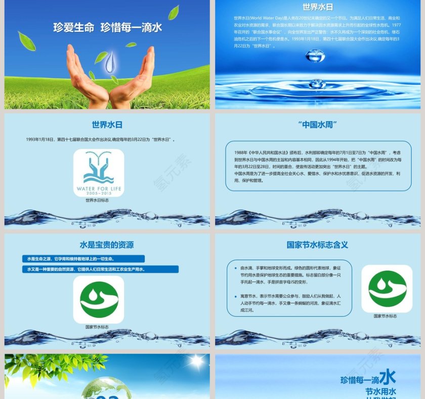 世界节水日节约用水PPT第2张