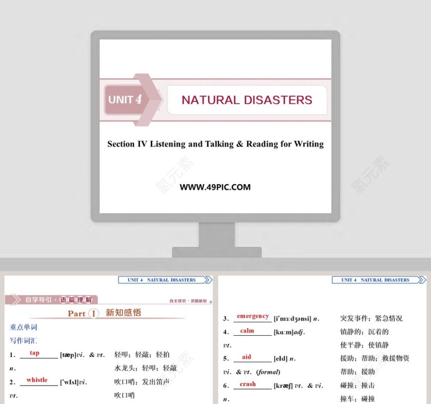 Section  Listening and Talking  Reading for Writing教学ppt课件第1张