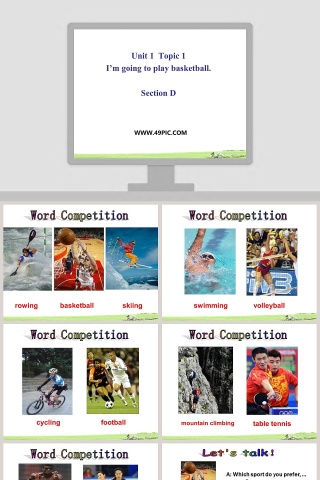 Unit 1  Topic 1-Im going to play basketball教学ppt课件