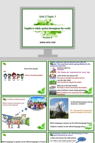 English is widely spoken throughout the world-Section B教学ppt课件