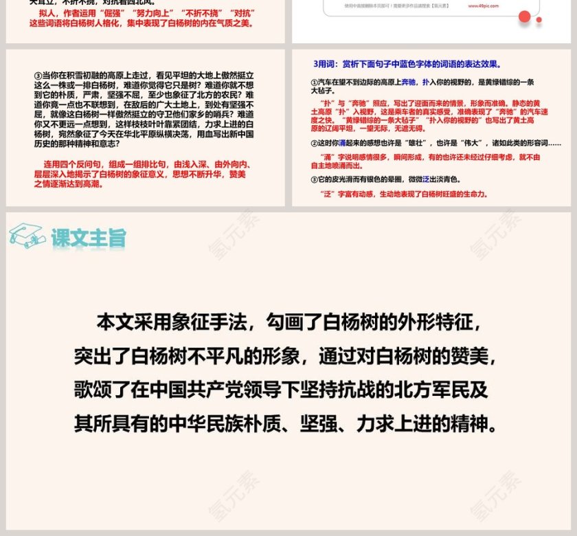 课文解析白杨礼赞语文课件PPT第4张