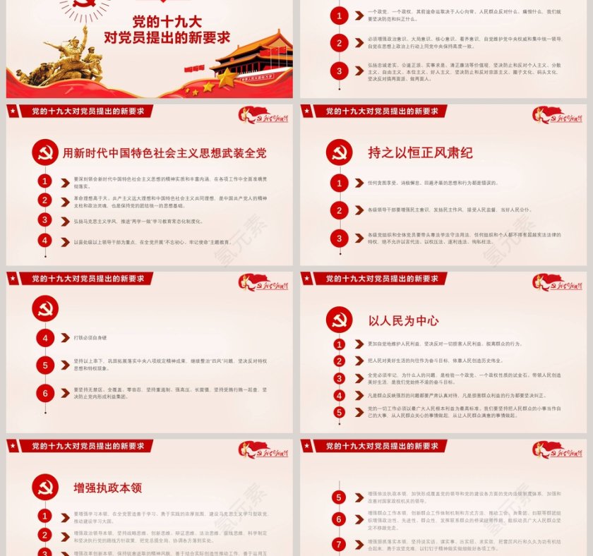 做新时代合格党员守规矩讲纪律PPT模板第3张