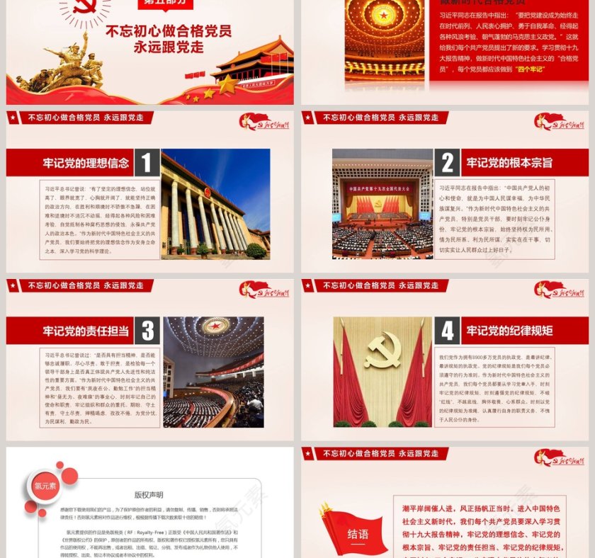 做新时代合格党员守规矩讲纪律PPT模板第6张