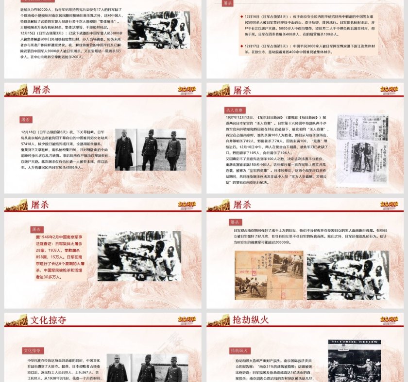 勿忘国耻爱我中华12月13日南京大屠杀纪念日党史党课ppt第3张