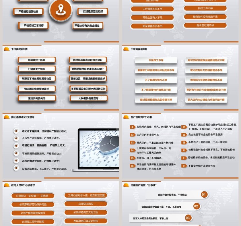  企业员工安全生产培训PPT模板安全生产PPT第6张