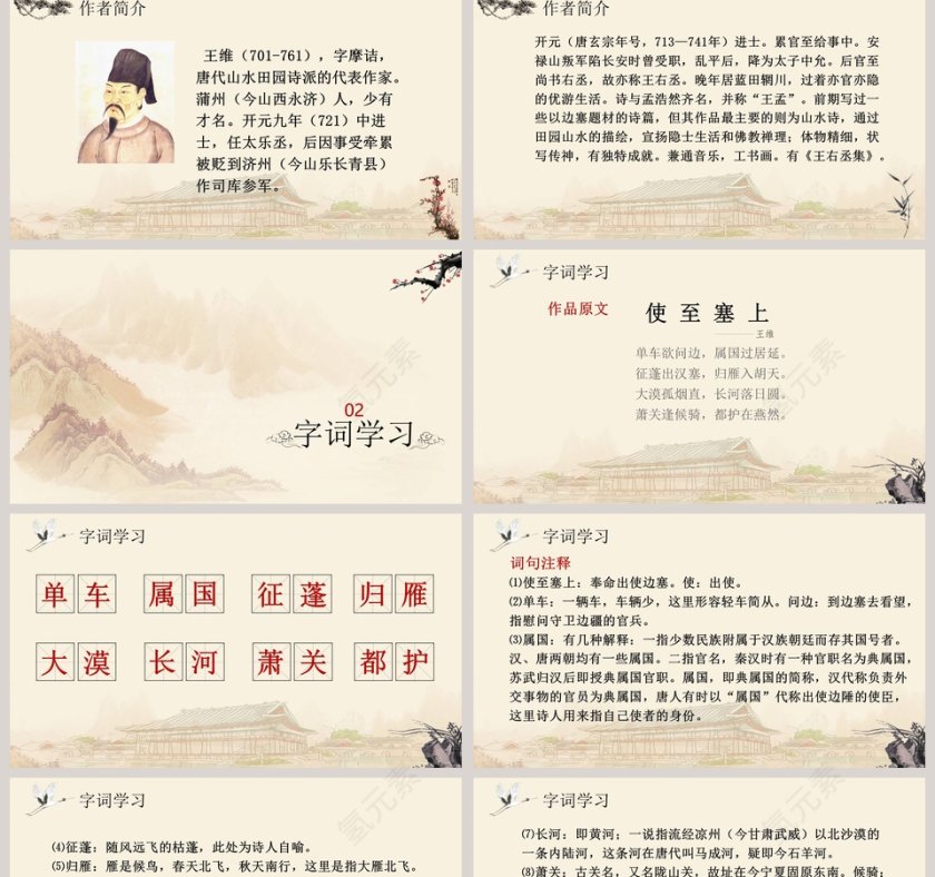  初中语文课件PPT《使至塞上 》       第2张