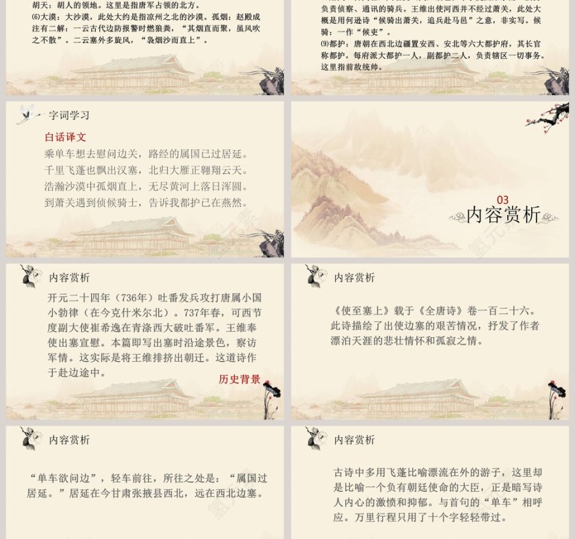  初中语文课件PPT《使至塞上 》       第3张