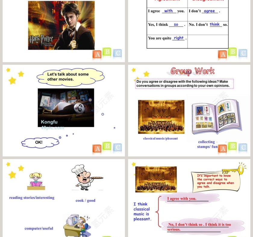 Unit 3  Topic 3 What were you doing at this time yesterday PPT模板工作总结第3张