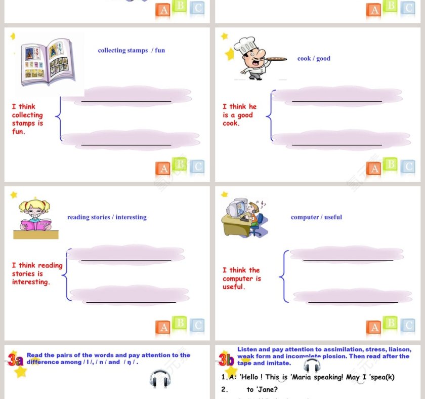 Unit 3  Topic 3 What were you doing at this time yesterday PPT模板工作总结第4张