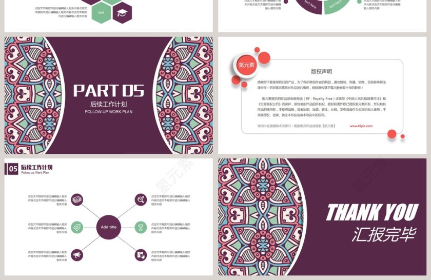 复古民族风工作总结模板PPT第4张