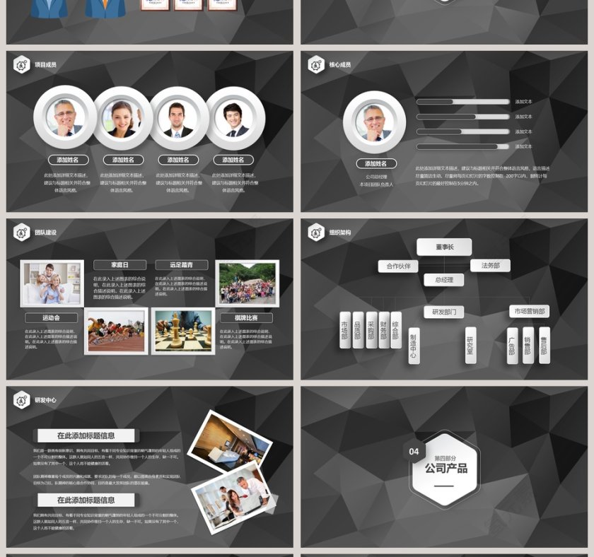 黑黄企业产品宣传PPT模板第4张