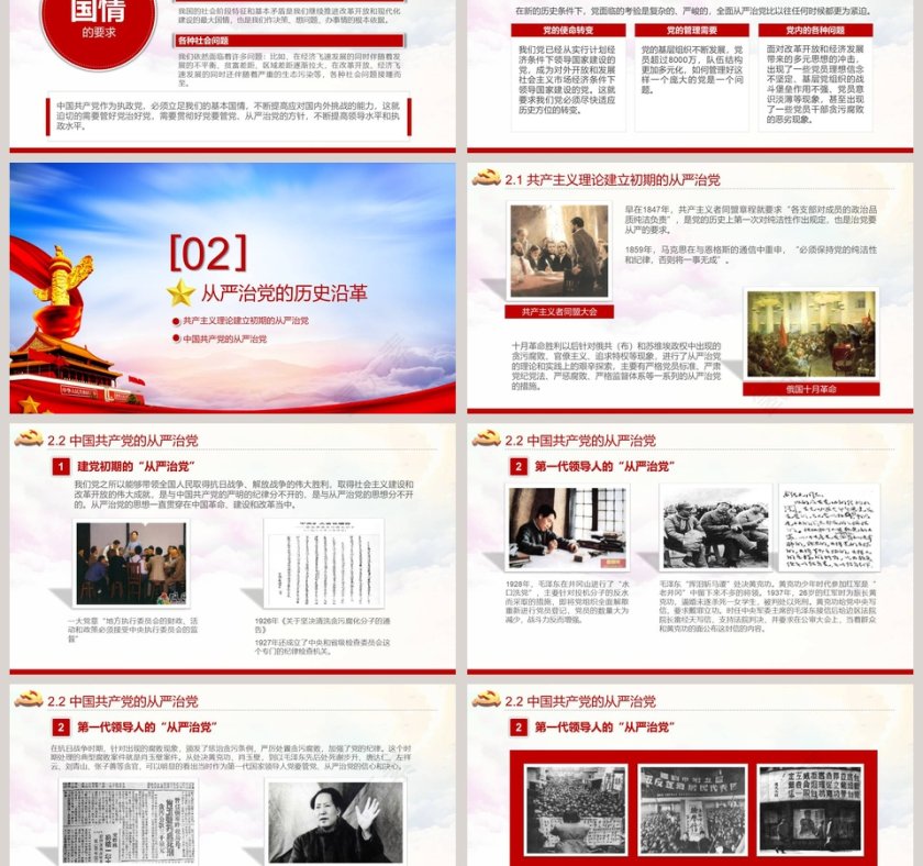 全面从严治党永远在路上ppt党建党风廉政建设党课党支部PPT第3张