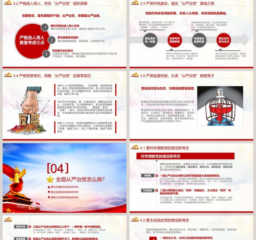 全面从严治党永远在路上ppt党建党风廉政建设党课党支部PPT第5张