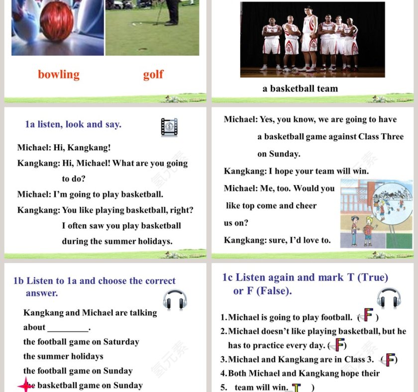 Unit 4When do you have class PPT模板第3张