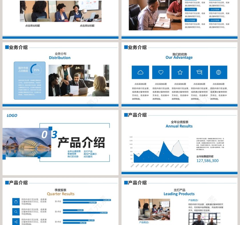 商务大气企业宣传PPT模板第3张