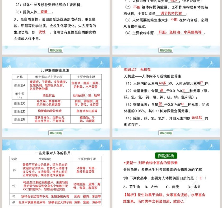 食物中的营养物质教学ppt课件第3张