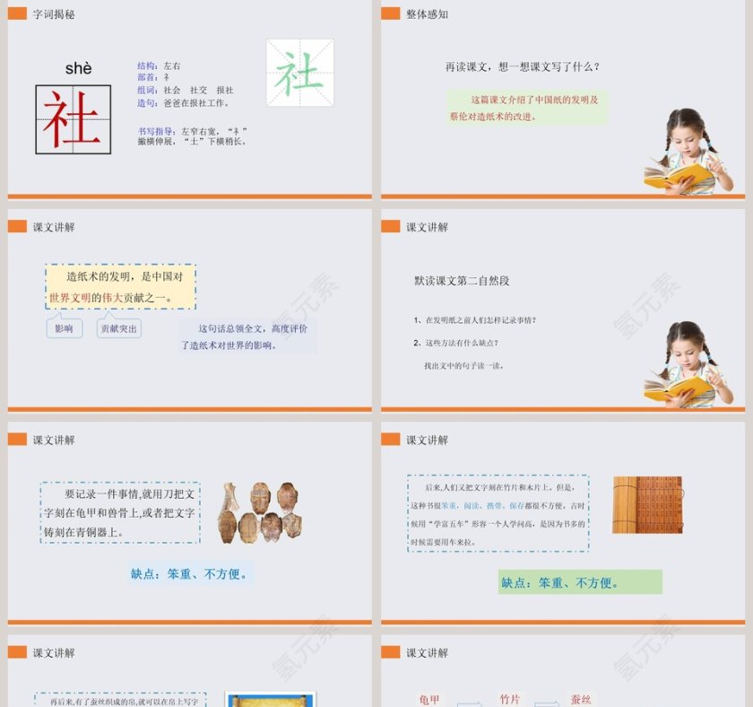 部编版三年级语文下册纸的发明语文课件PPT第5张