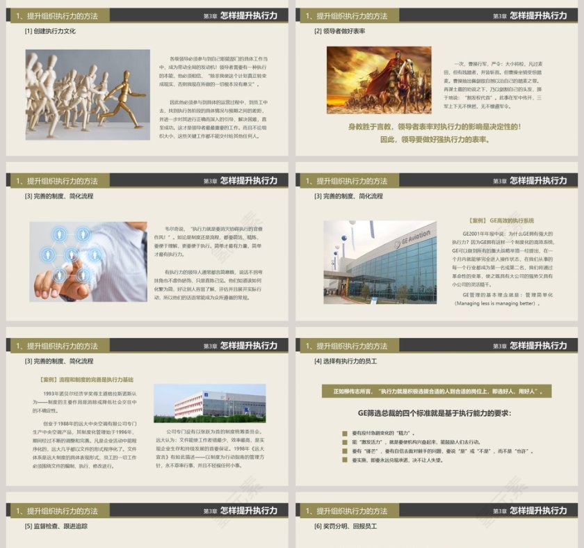 简约赢在执行力工作总结ppt模板第5张