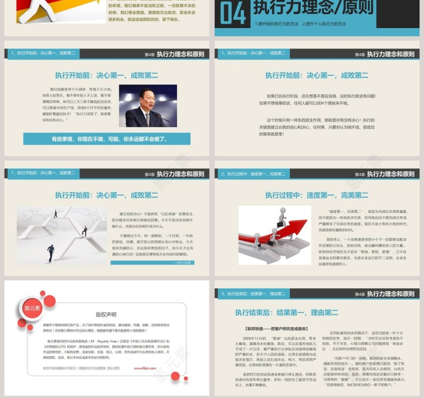 简约赢在执行力工作总结ppt模板第7张