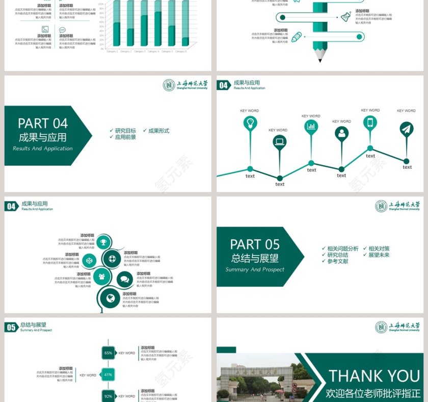 2019上海师范大学毕业答辩模板第3张