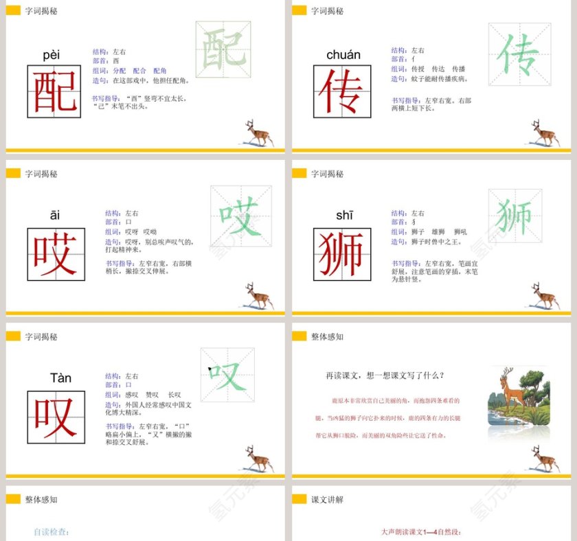 部编版三年级语文下册鹿角和鹿腿语文课件PPT第5张