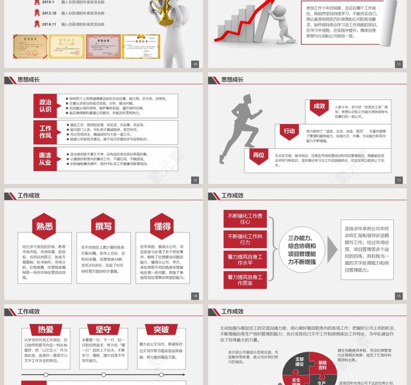 简约岗位竞聘报告PPT模板第3张