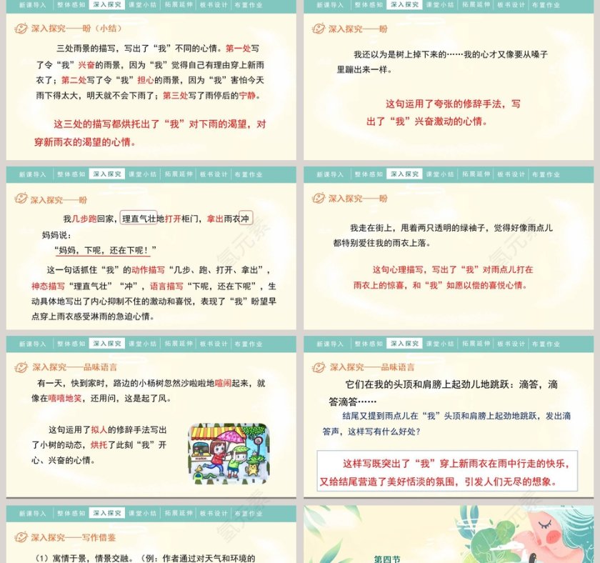 人教版小学语文六年级上册盼铁凝教学课件PPT模板第5张