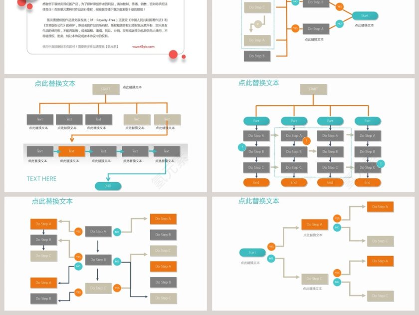 彩色简约公司多彩组织架构ppt第6张