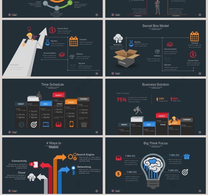 红色背景时尚创意产品发布会PPT第7张