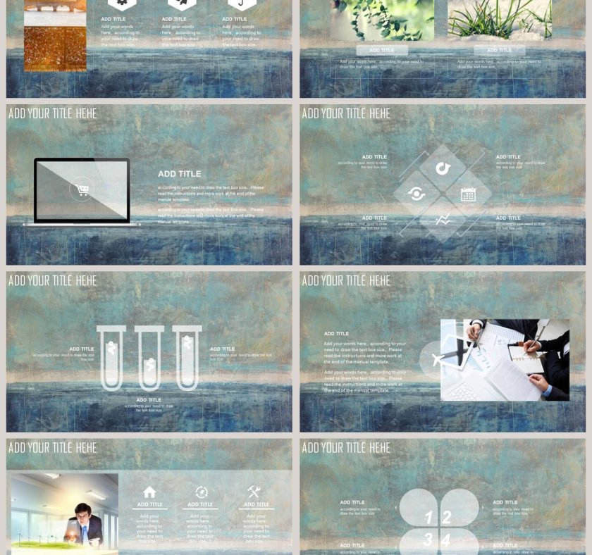 油画风格工作总结PPT模板第3张