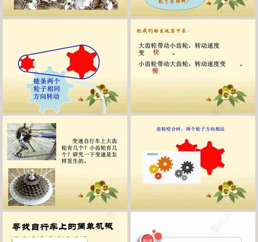 鄂教版五年级科学上册-自行车教学ppt课件第2张