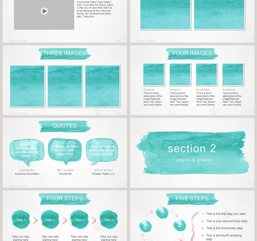 多彩风格工作总结ppt第3张