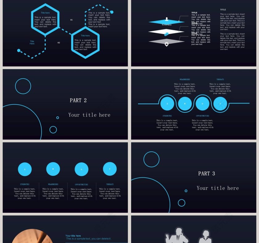 柔美线条设计求职简历PPT模板第2张