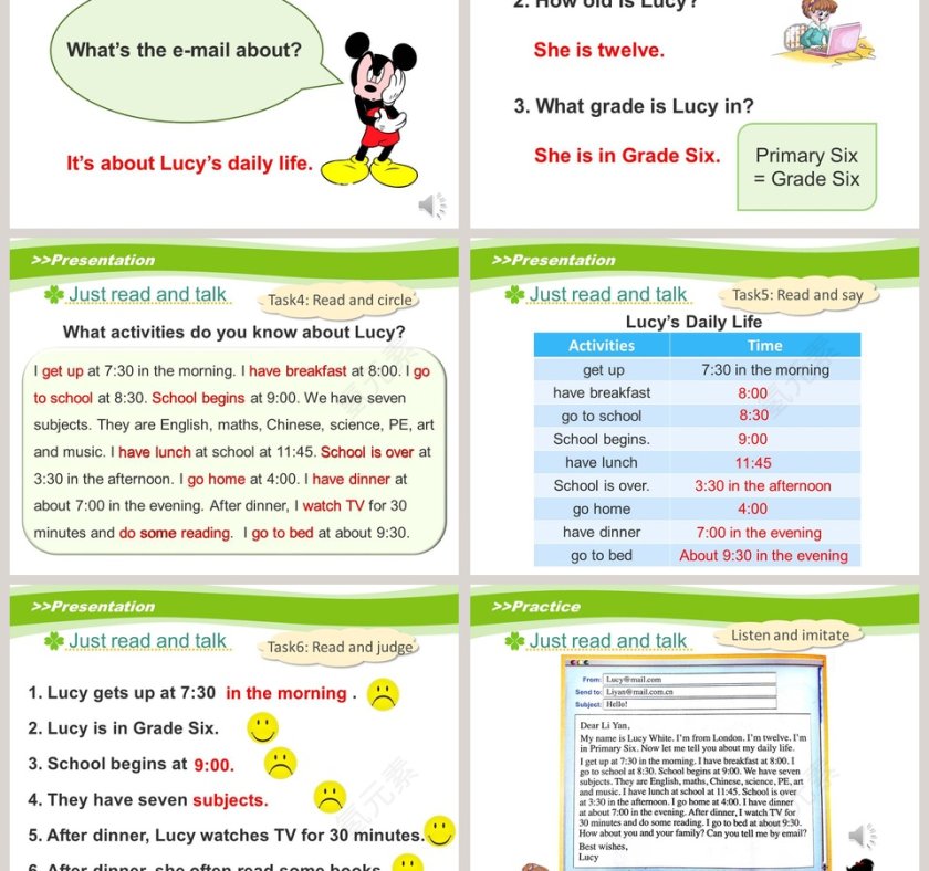 人教精通版六年级上册-Unit1 I go to school at 800教学ppt课件第3张