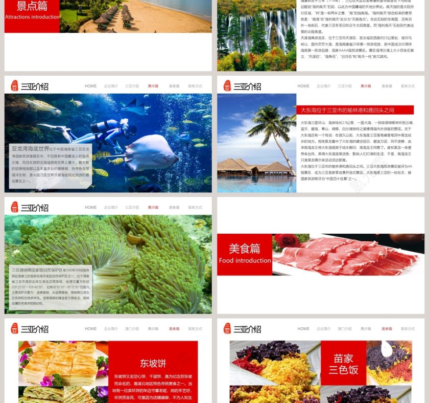 三亚印象旅游行业PPT模板  第3张