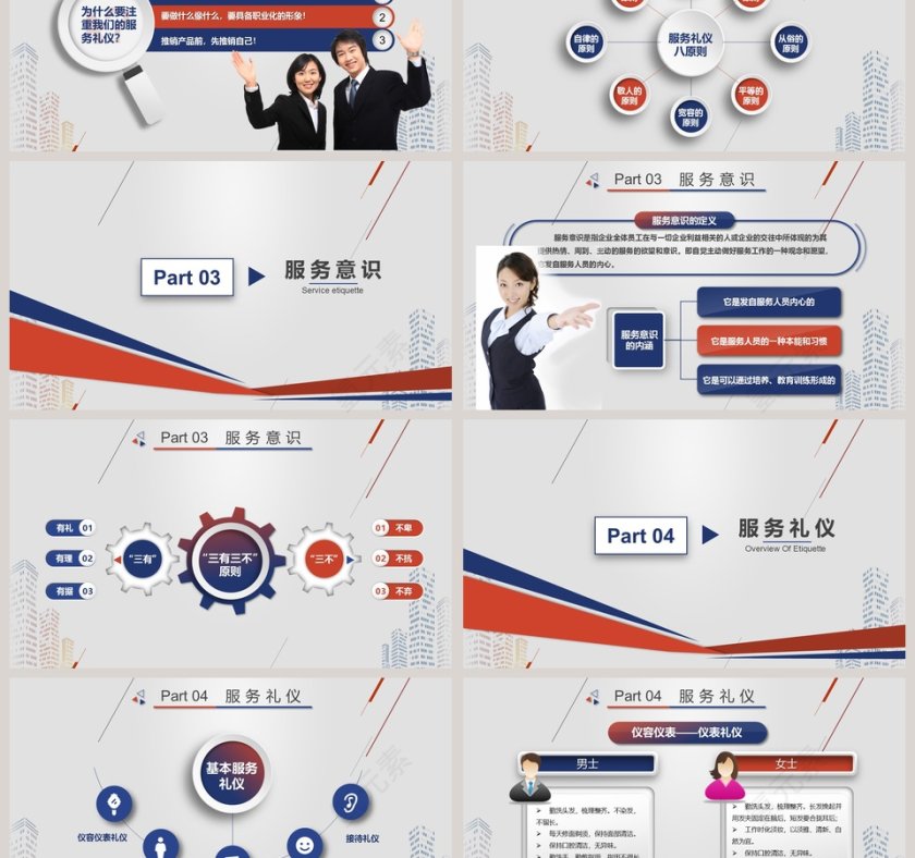 营业员基本服务礼仪PPT模板第3张