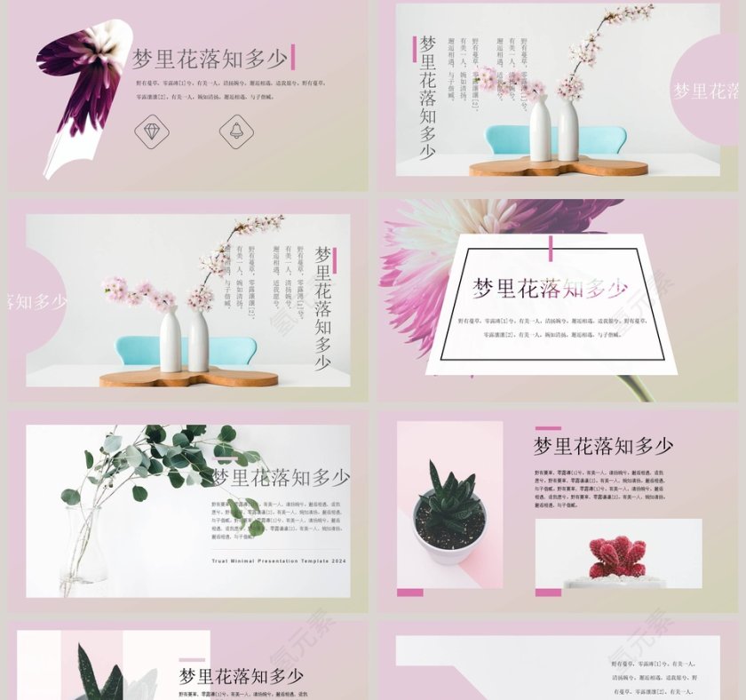 梦里花落知多少PPT第2张