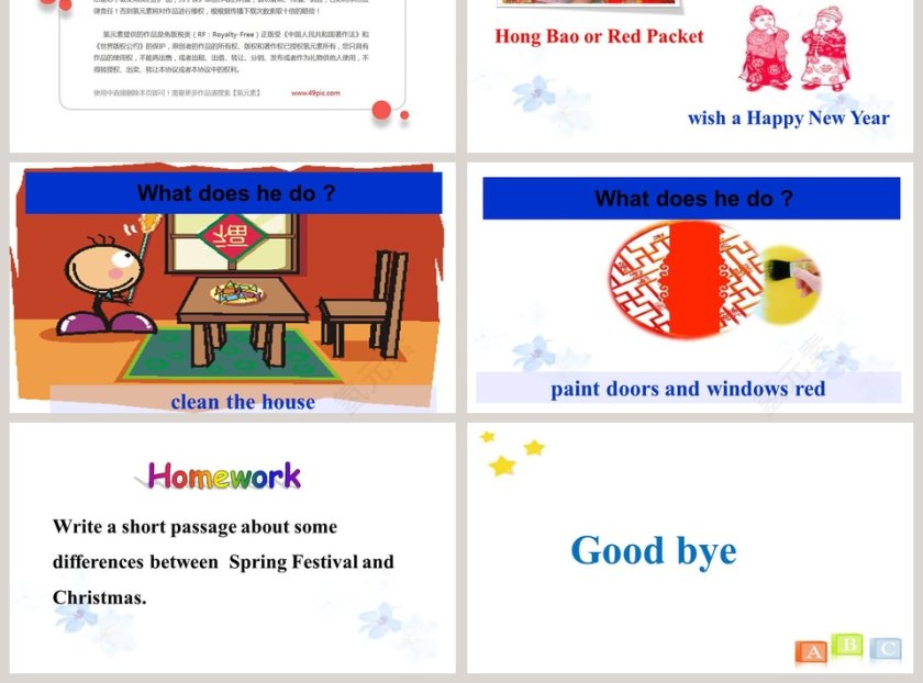 Unit 7 Spring Festival-We visit our relatives and friend教学ppt课件第3张